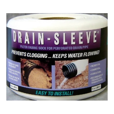 Advanced Drainage Systems Ads Per Roll 4-in White Sock Only 100' 0420HA